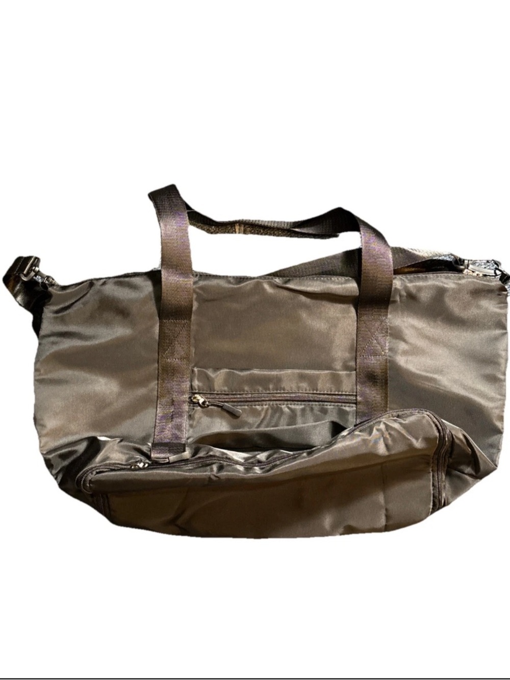 NWT The Foldie Black Packable Tote Duffel Bag - Picture 5 of 10